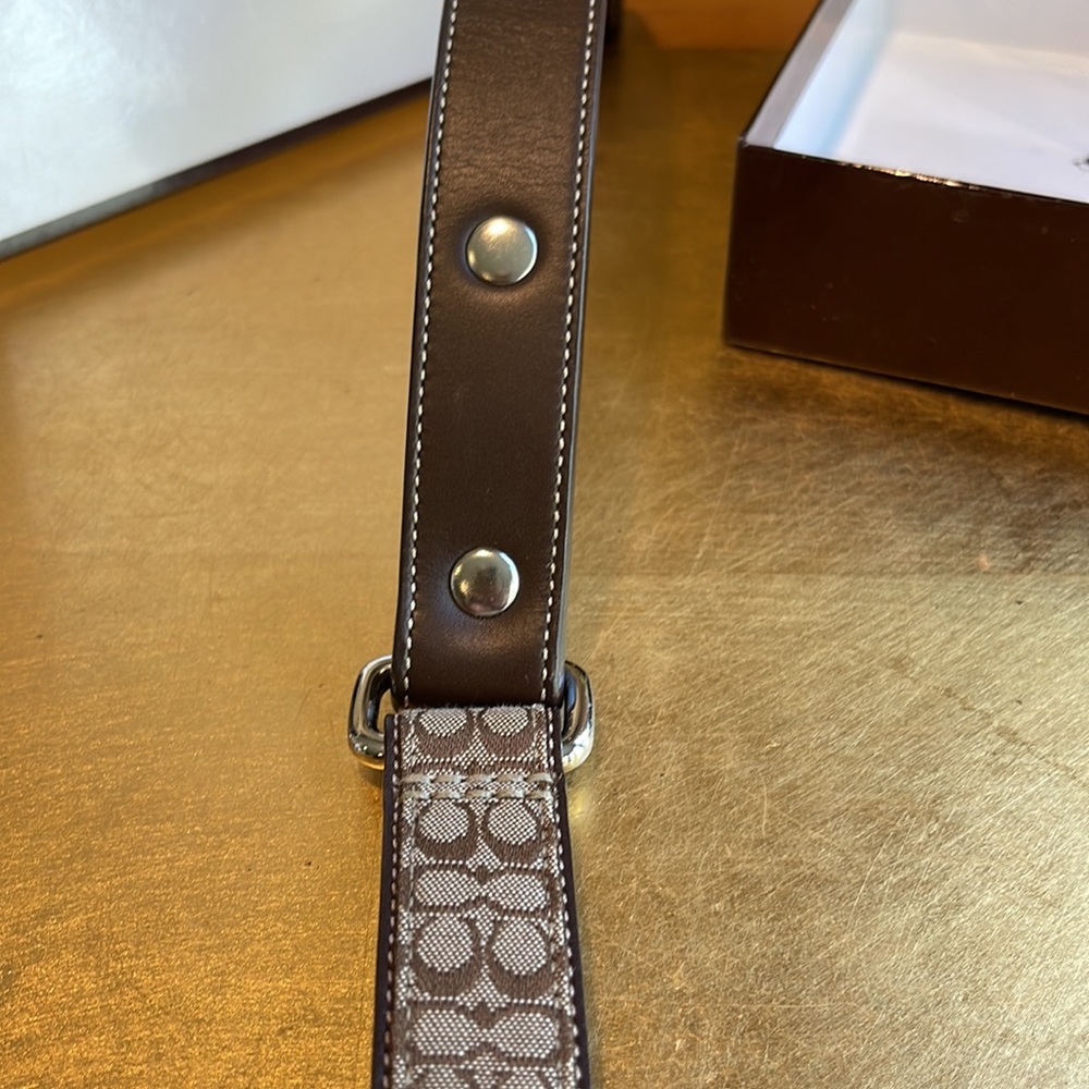 NWT! RARE Coach Brown Mini Sig Monogram Dog Leash - Picture 7 of 12
